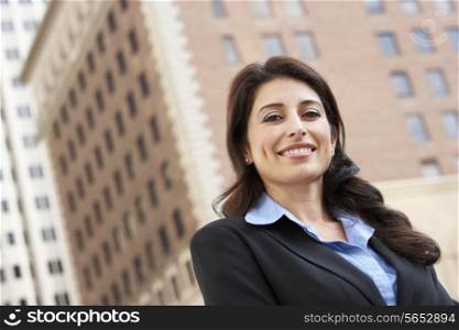 Portrait Of Businesswoman Standing In Street