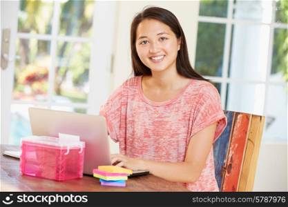 Portrait Of Businesswoman Working In Office At Home