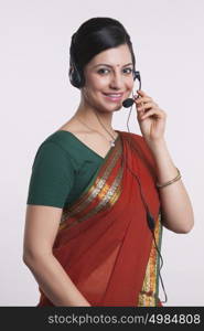 Portrait of call center operator