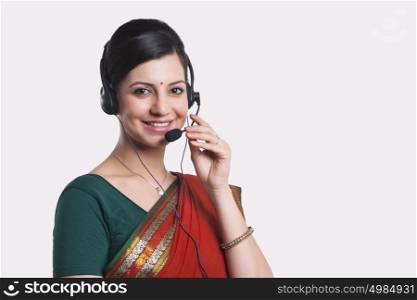Portrait of call center operator