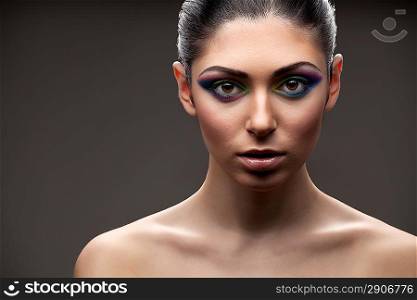 Portrait of caucasian young woman
