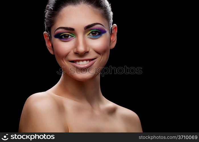 Portrait of caucasian young woman