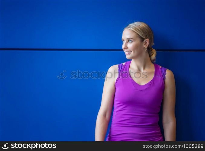 portrait of cheerful women with sportswear