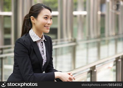 Portrait Of Chinese Businesswoman Outside Office