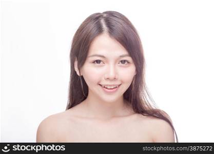 Portrait of Chinese woman, beauty and skincare concept