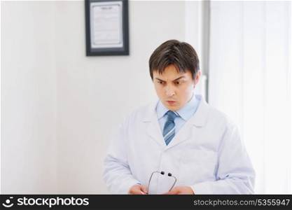 Portrait of concerned medical doctor