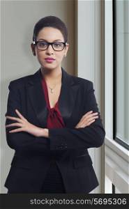 Portrait of confident businesswoman in office