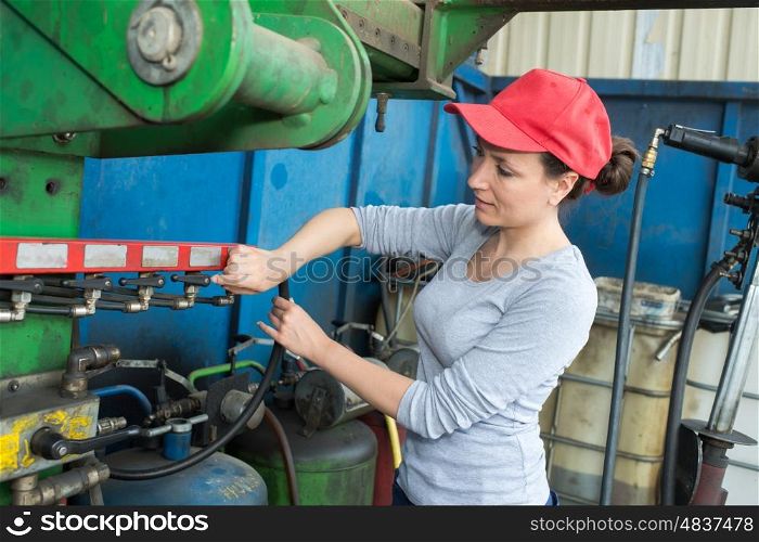 portrait of confident female factory worker