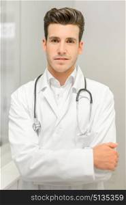 Portrait of confident young medical doctor