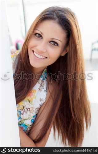 Portrait of cool girl outdoors looking at camera