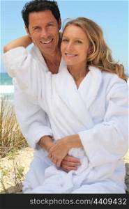 Portrait of couple on dunes