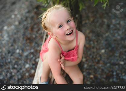 Portrait of cute girl at Lake Ontario, Oshawa, Canada