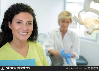 portrait of dental technician apprentice
