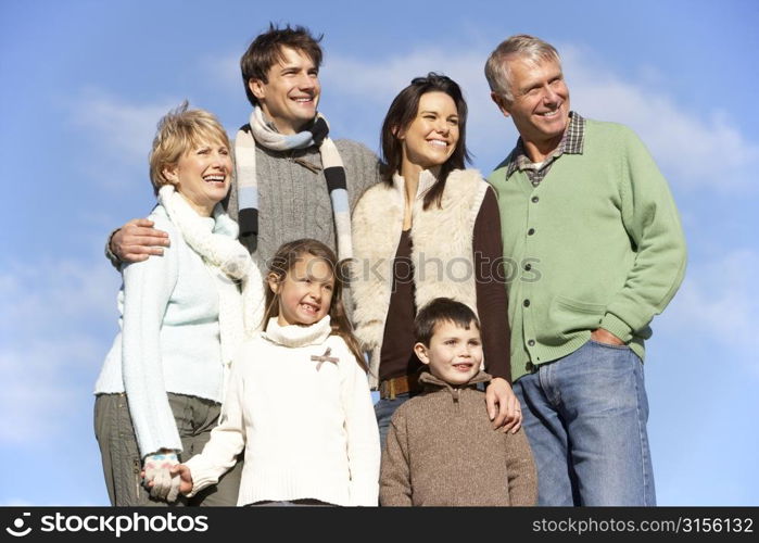 Portrait Of Family In The Park