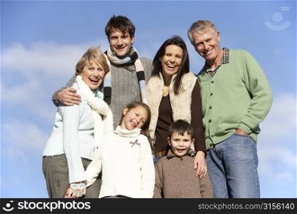 Portrait Of Family In The Park