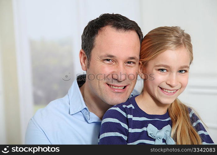 Portrait of father and daughter