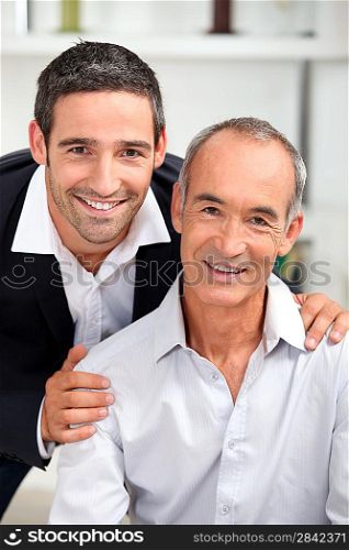 portrait of father and son