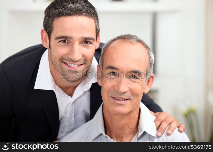 portrait of father and son