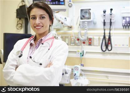 Portrait Of Female Doctor In Emergency Room