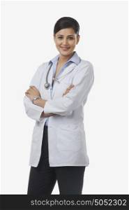 Portrait of female doctor smiling