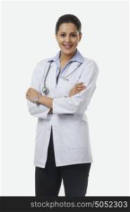 Portrait of female doctor smiling