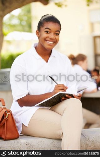 Portrait Of Female High School Student Wearing Uniform