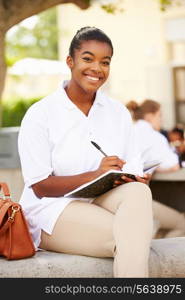 Portrait Of Female High School Student Wearing Uniform