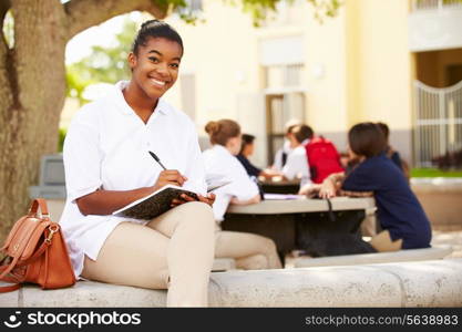 Portrait Of Female High School Student Wearing Uniform