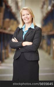 Portrait Of Female Manager In Warehouse