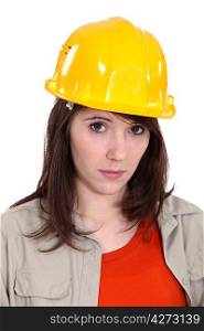 Portrait of female worker