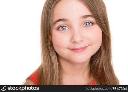 Portrait of funny lovely little girl in studio
