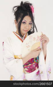 Portrait of girl in kimono