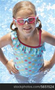 Portrait Of Girl In Swimming Pool