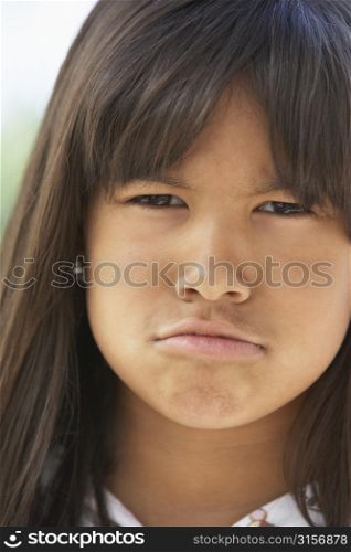 Portrait Of Girl Pouting
