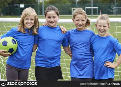 Portrait Of Girl&rsquo;s Soccer Team