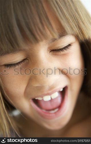 Portrait Of Girl Screaming