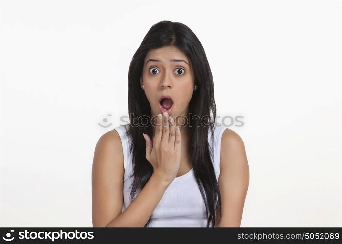 Portrait of girl surprised