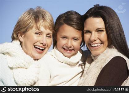 Portrait Of Grandmother, Mother And Daughter