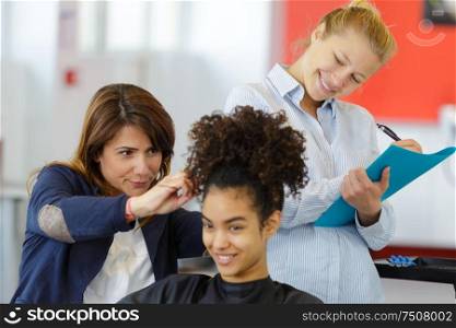 portrait of hair salon concept