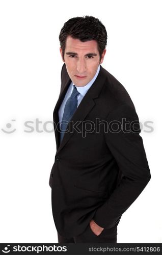 portrait of handsome businessman in his thirties