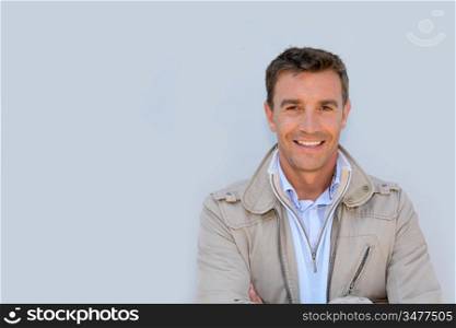 Portrait of handsome man with jacket
