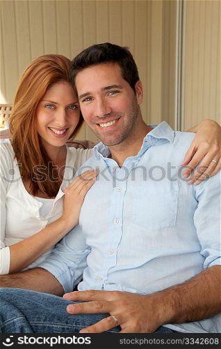 Portrait of handsome smiling couple