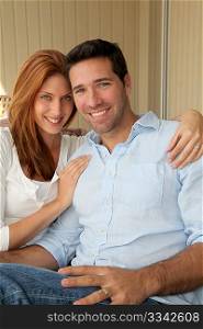 Portrait of handsome smiling couple