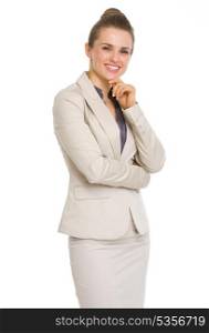 Portrait of happy business woman