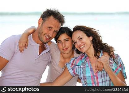 Portrait of happy family during summer holidays