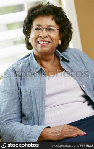 Portrait Of Happy Senior Woman At Home
