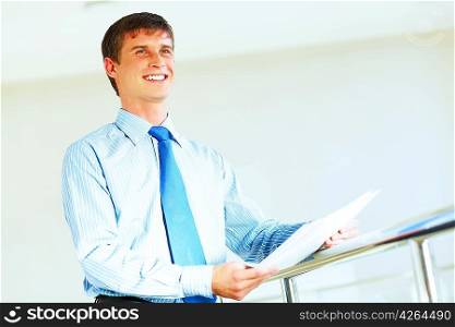 portrait of happy smiling young businesman