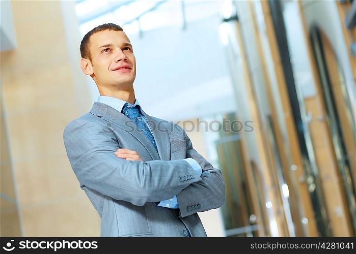 portrait of happy smiling young businesman