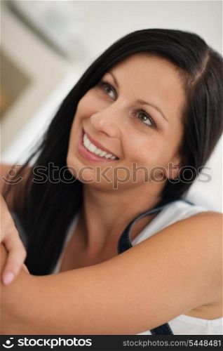 Portrait of happy young woman