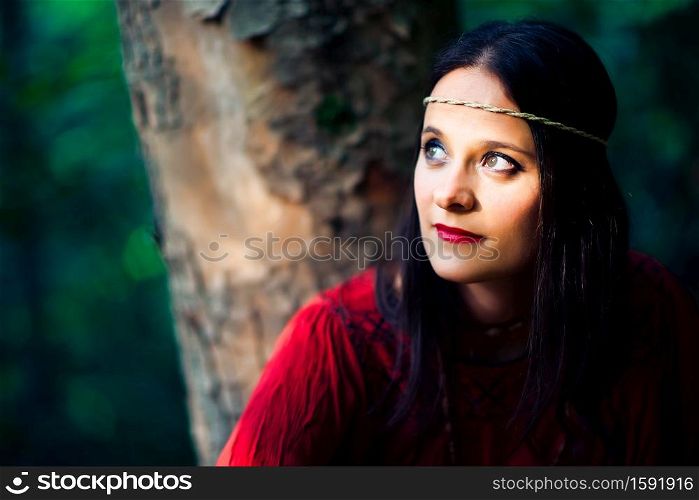Portrait of hippie girl